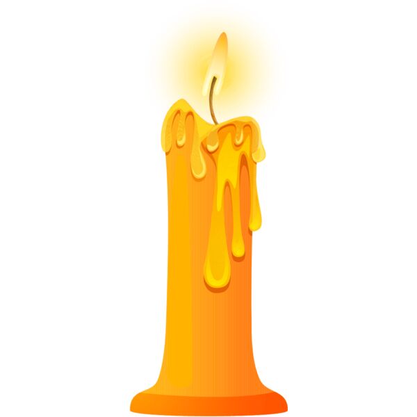 Halloween Orange Wax Candle 1 Thumbnail