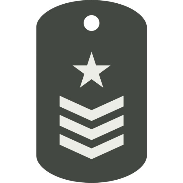 Military Star Chevron Dog Tag 1 Thumbnail