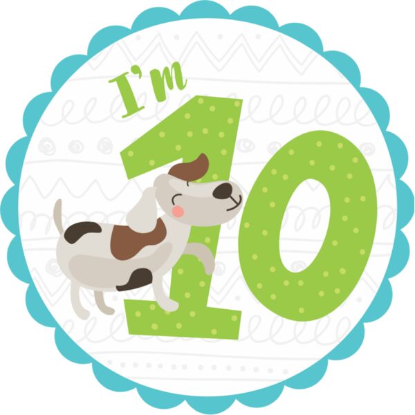Ten Birthday Animal Dog Number 1 Thumbnail