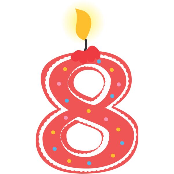 Eight Birthday Candle Number 1 Thumbnail