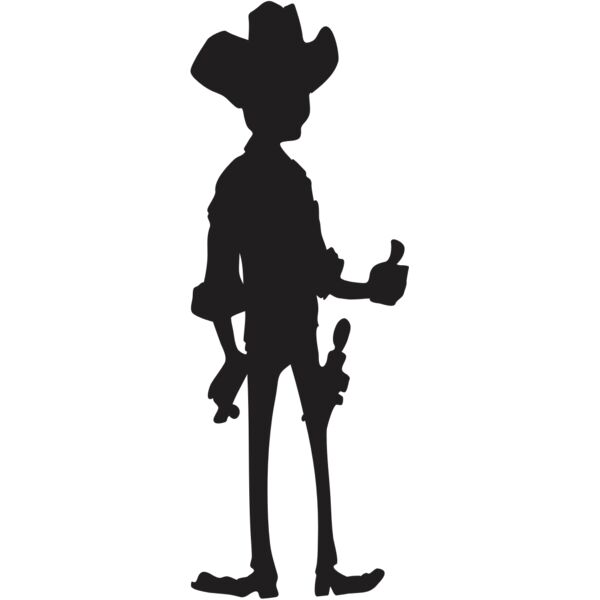 Cartoon Cowboy Silhouette 5 Thumbnail