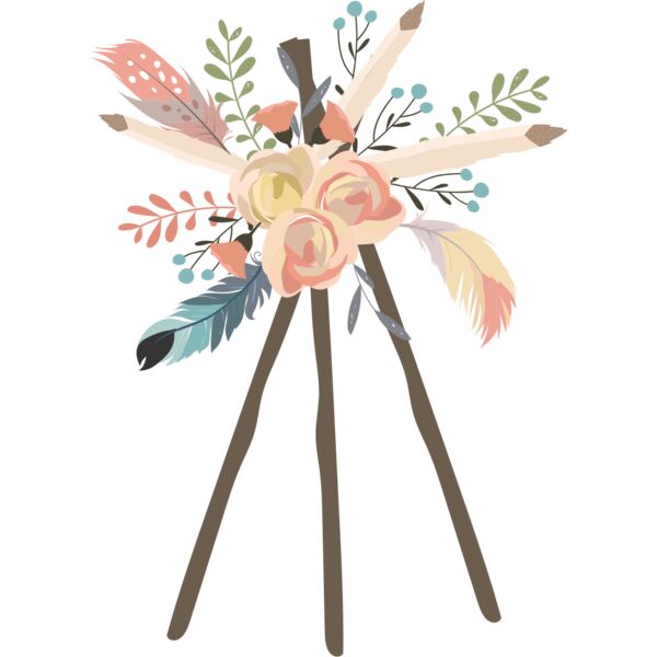 Watercolor Flower Branch Stand 1 Thumbnail